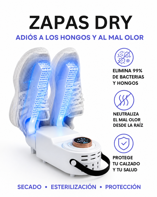 Zapas Dry - Elimina Hongos y Mal Olor del Calzado con Luz UV Antibacterial